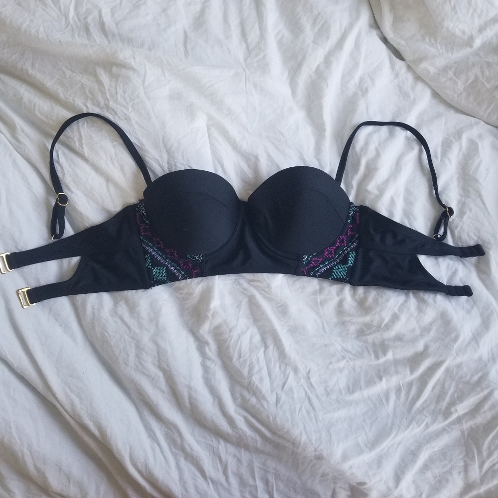 Push Up Black Bikini Top